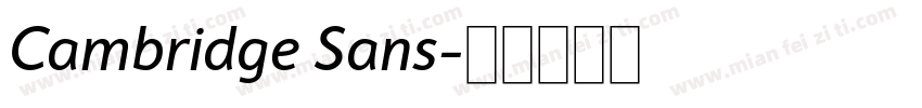 Cambridge Sans字体转换
